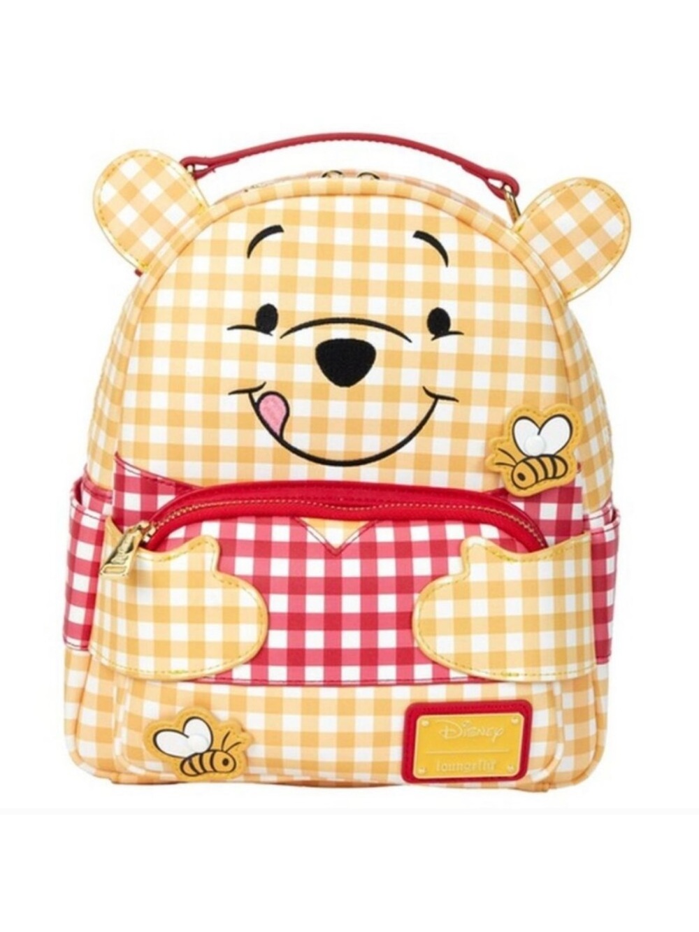 Loungefly Yellow & Red Gingham Winnie the Pooh Mini Backpack